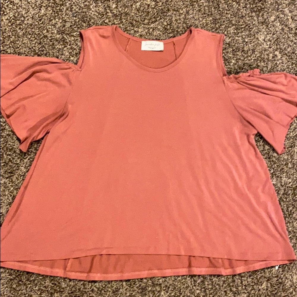 open shoulder blouse